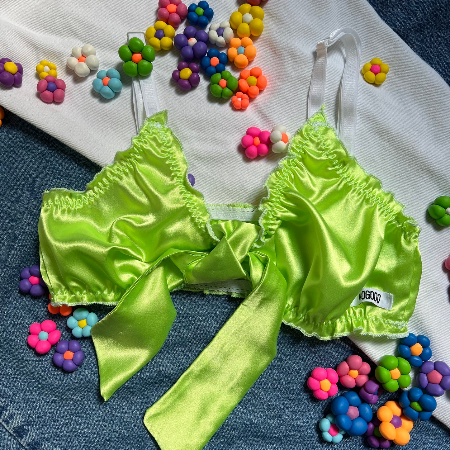 Brassière "FLASHY GREEN" - Taille S