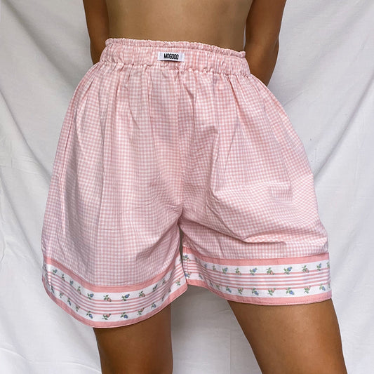 Short "MINI VICHY ROSY BRODERIE"