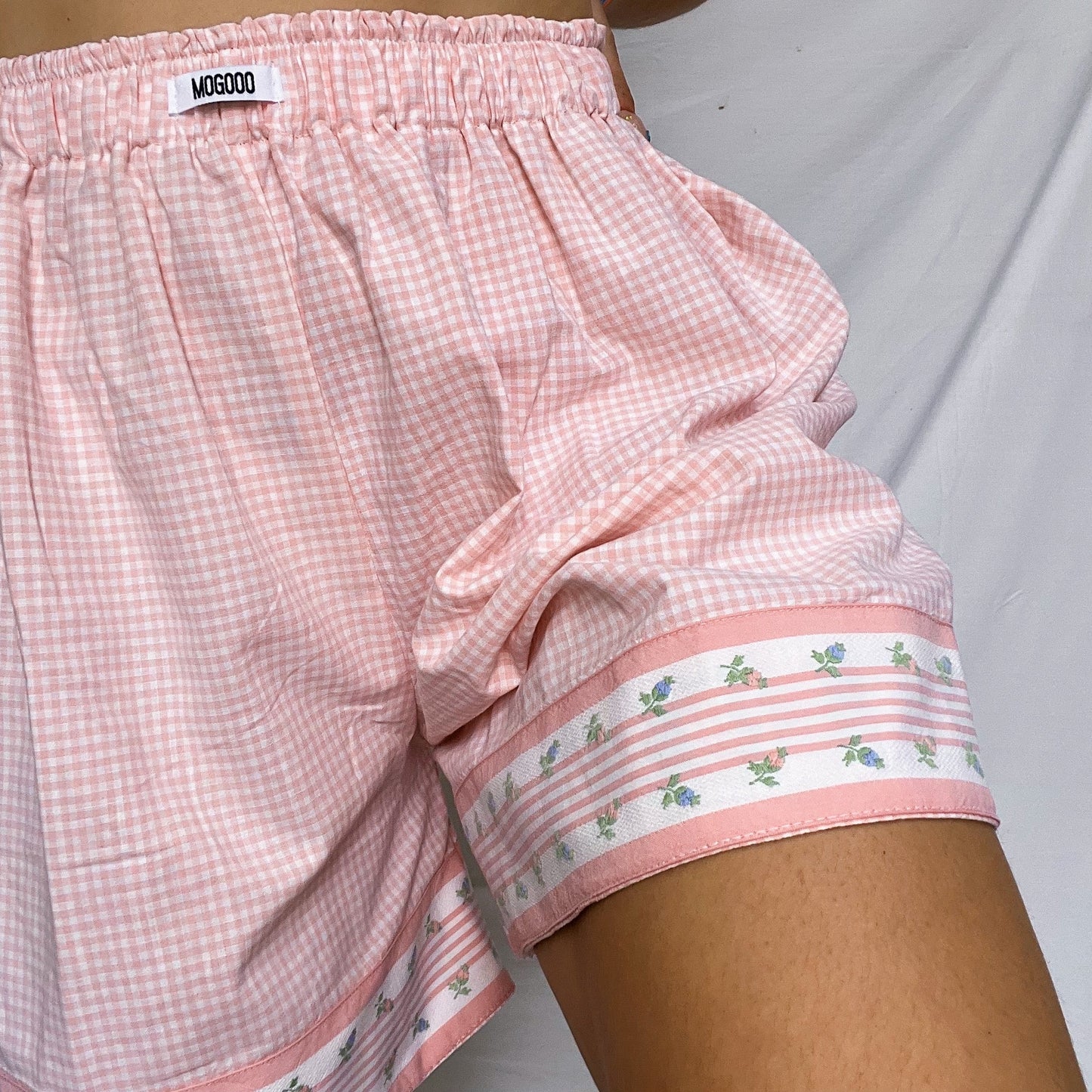 Short "MINI VICHY ROSY BRODERIE"