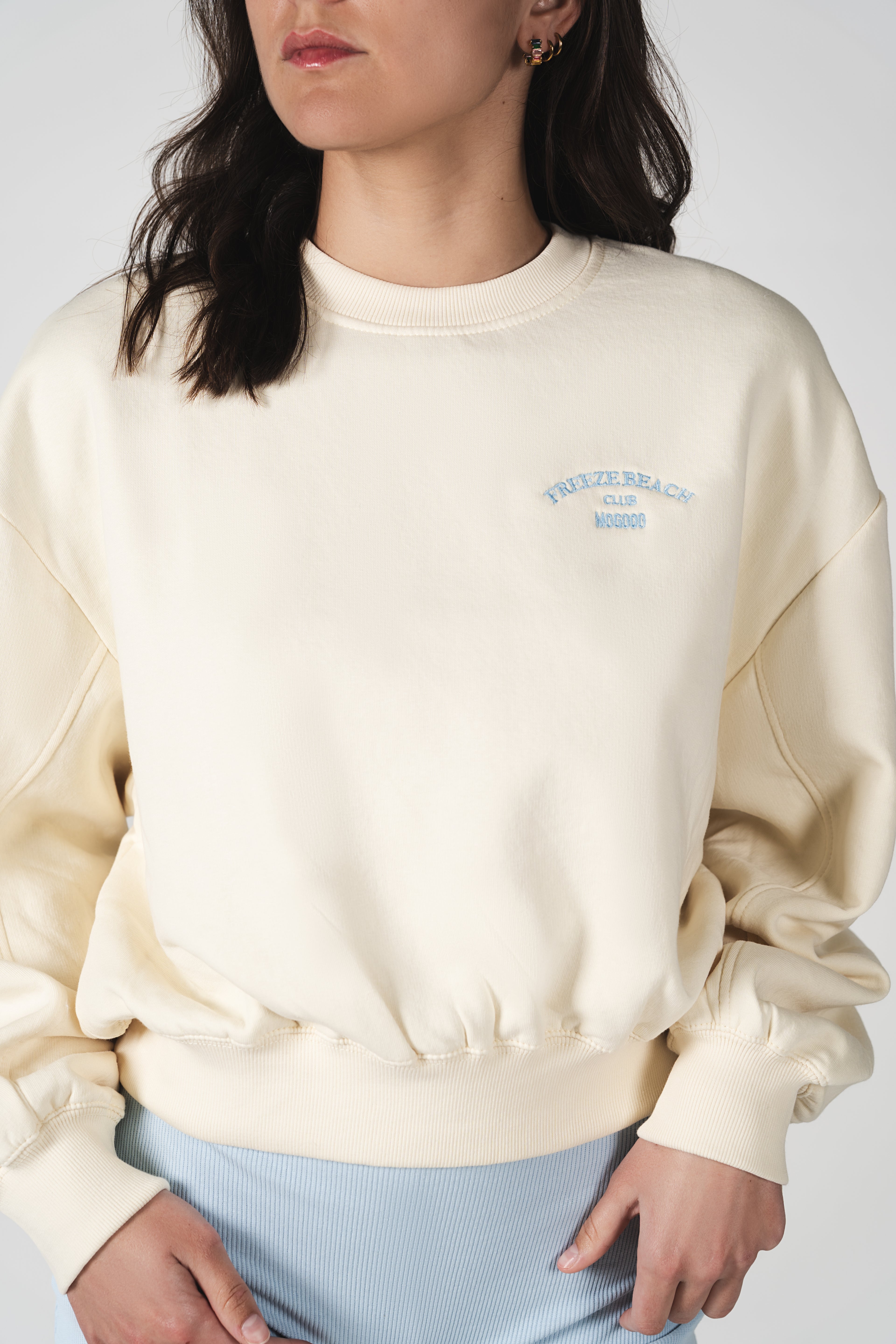 Sweat jaune "FREEZE BEACH"