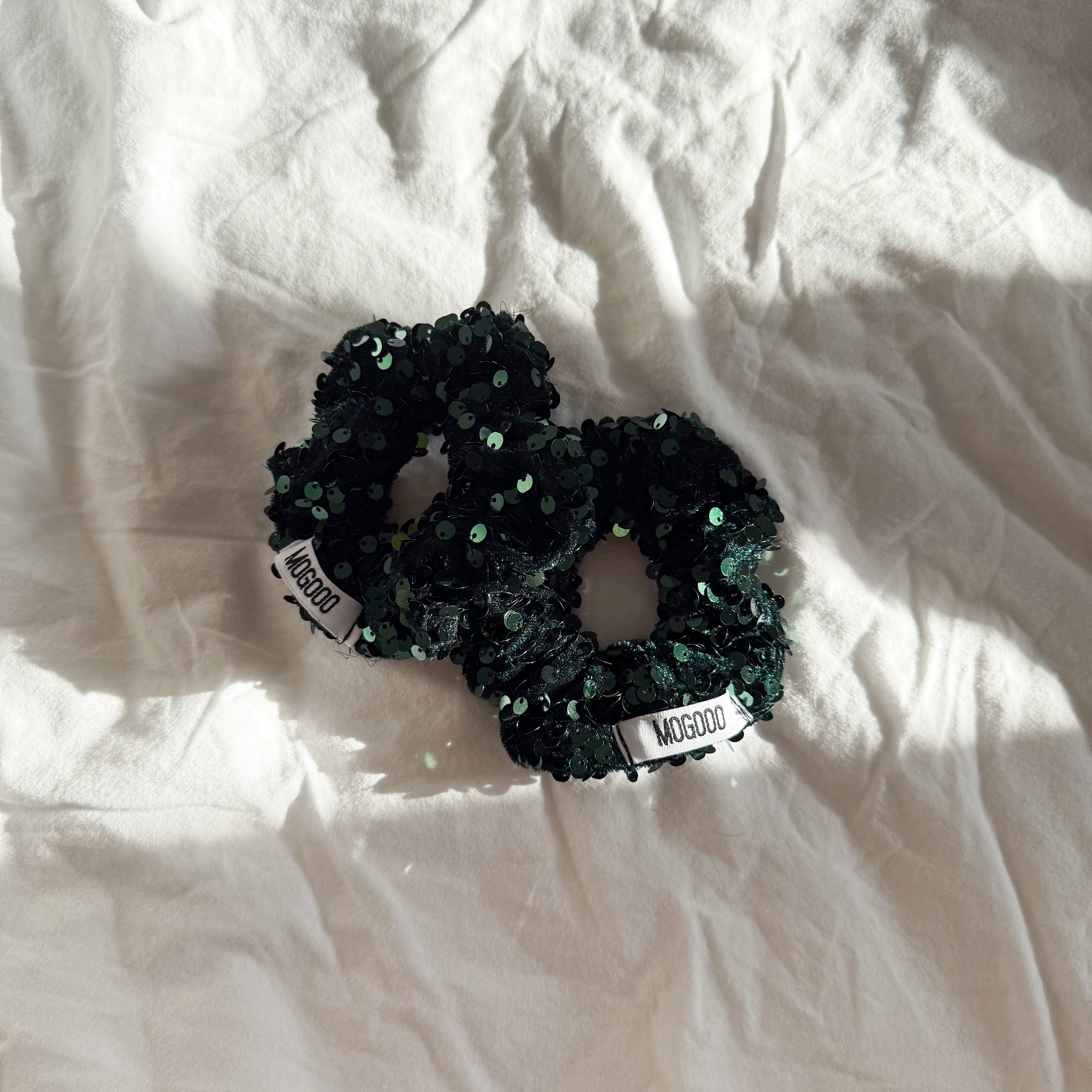 Chouchou "SEQUINS GREEN"