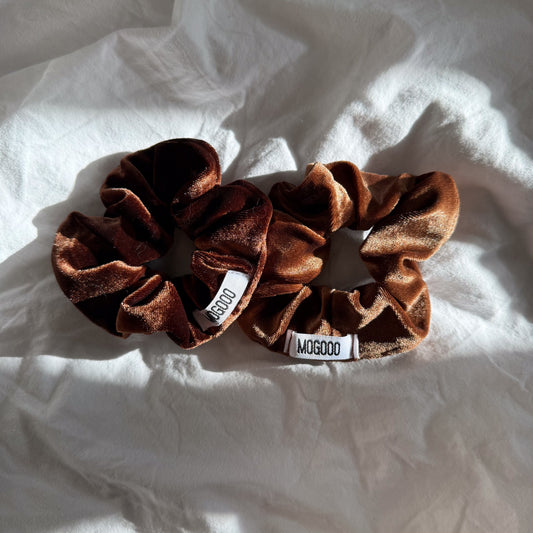 Chouchou "VELOURS BROWN"